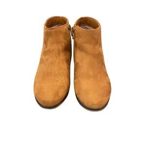 Cat and Jack Youth Brown Faux Suede Ankle Fashion Boots Size 2